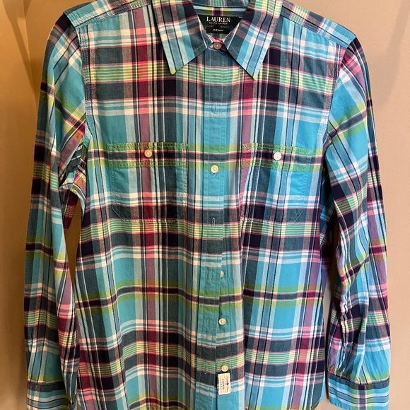 Ralph Lauren M Cotton Plaid Shirt - Picture 1 of 4